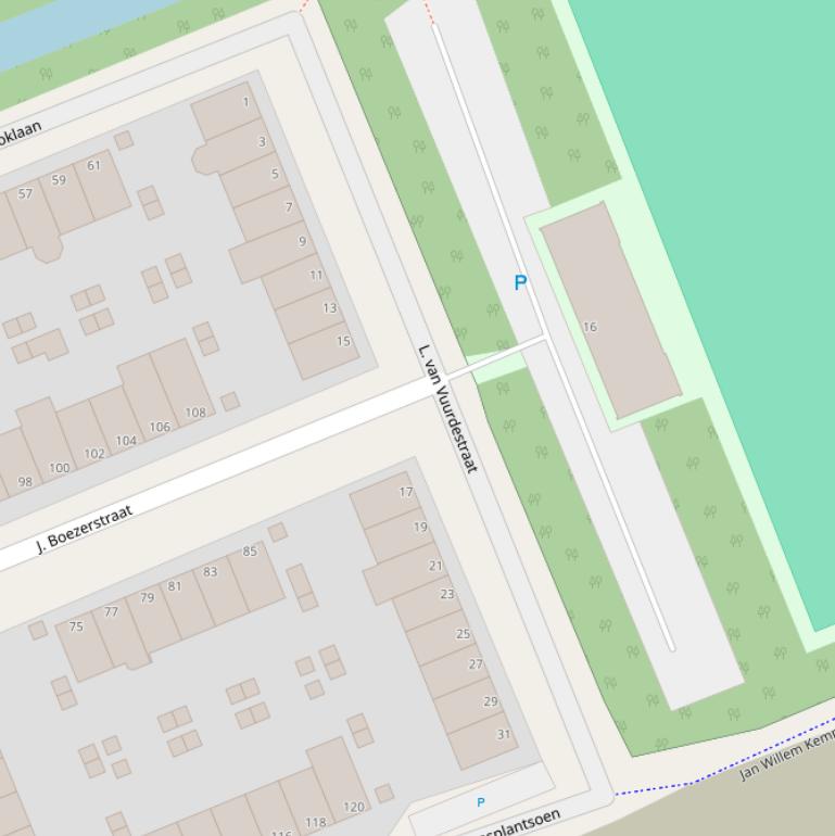 Kaart van de L. van Vuurdestraat.