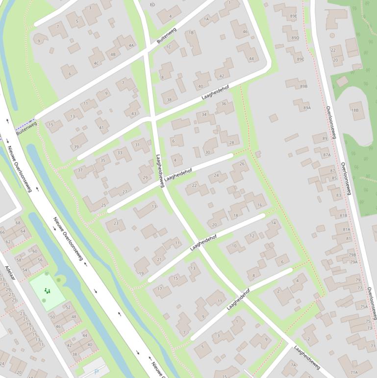 Kaart van de Laagheidehof.