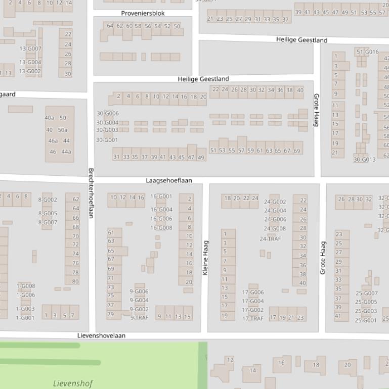 Kaart van de Laagsehoeflaan.