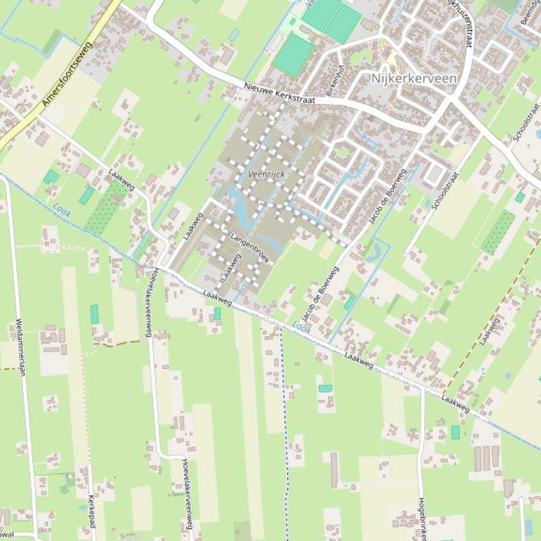 Kaart van de Laakweg.