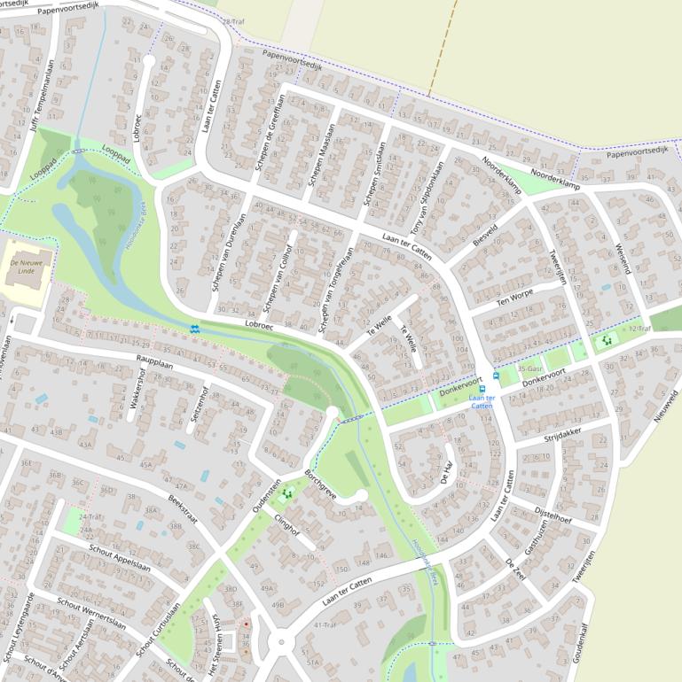 Kaart van  Laan ter Catten.