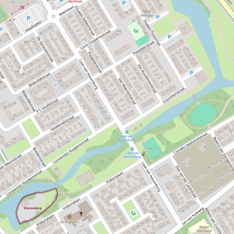 Kaart van  Laan van Assumburg.