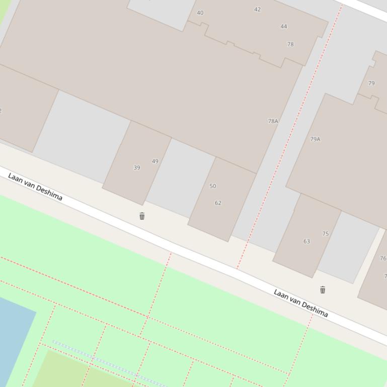 Kaart van  Laan van Deshima.