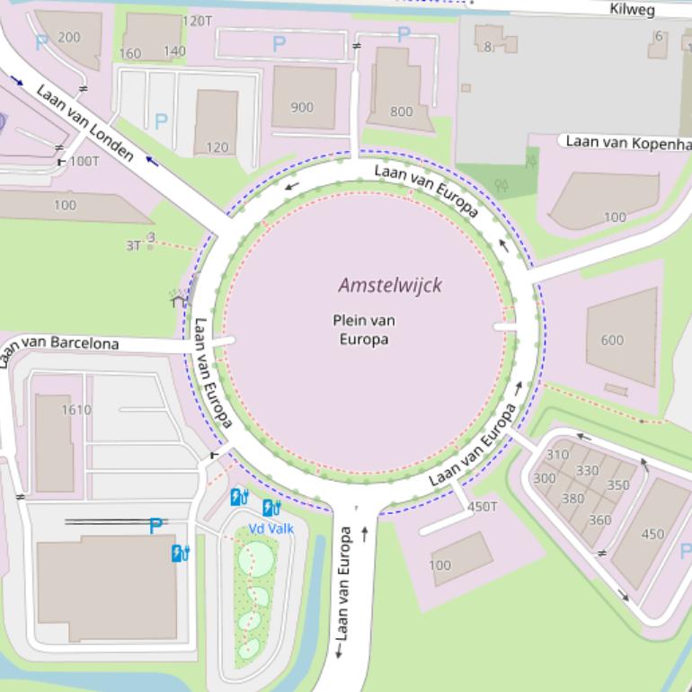 Kaart van  Laan van Europa.