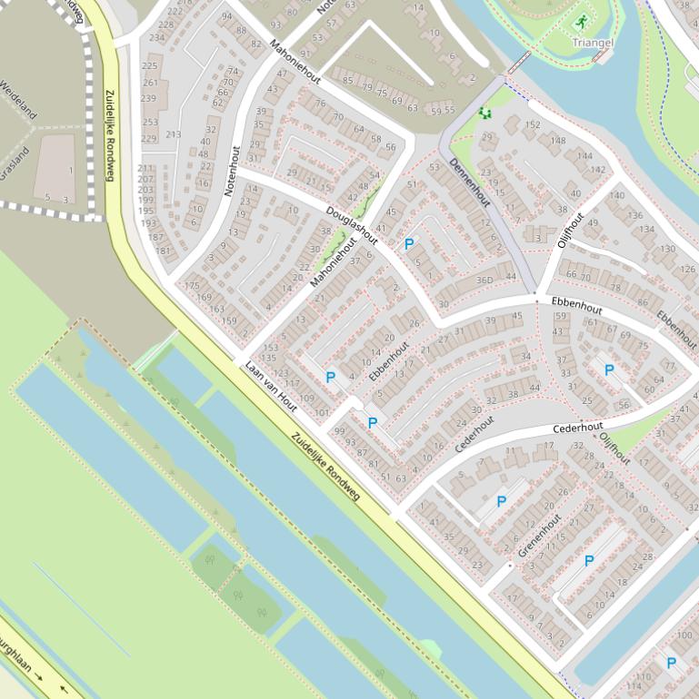 Kaart van  Laan van Hout.