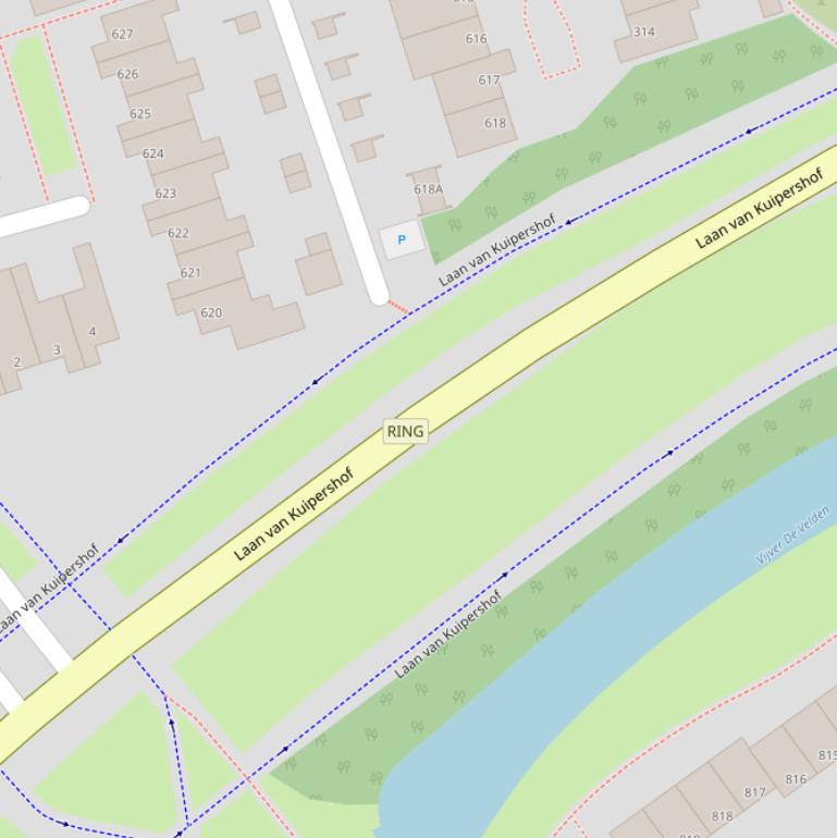 Kaart van de Laan van Kuipershof.