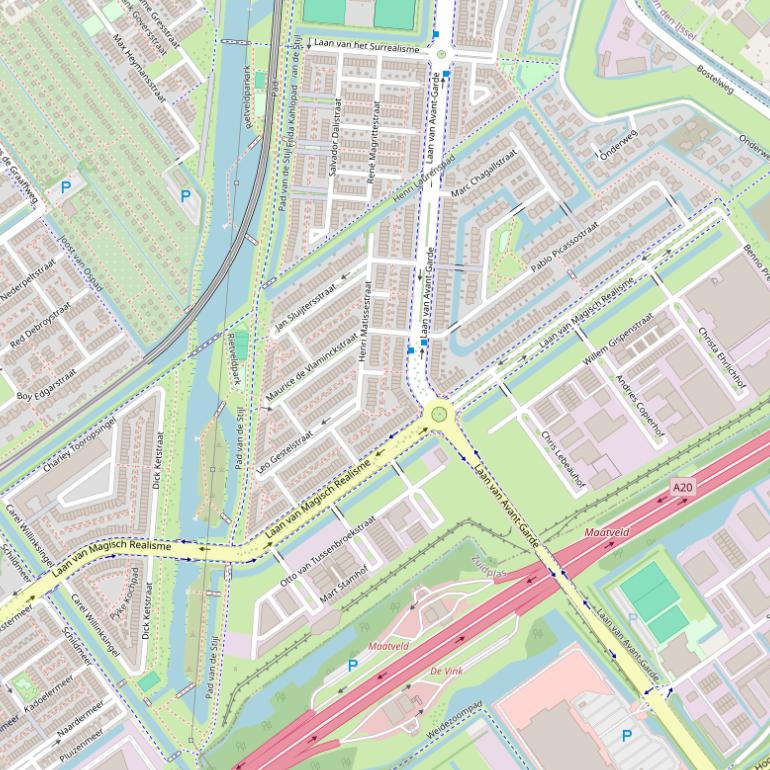 Kaart van  Laan van Magisch Realisme.