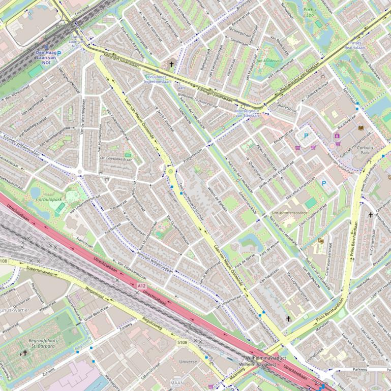 Kaart van  Laan van Nieuw Oosteinde.