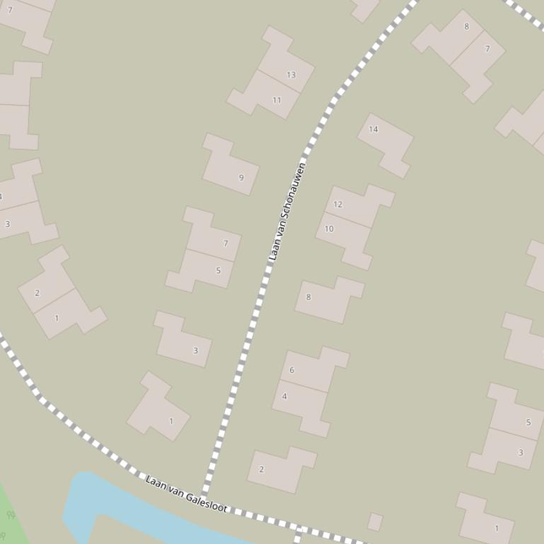 Kaart van  Laan van Schonauwen.