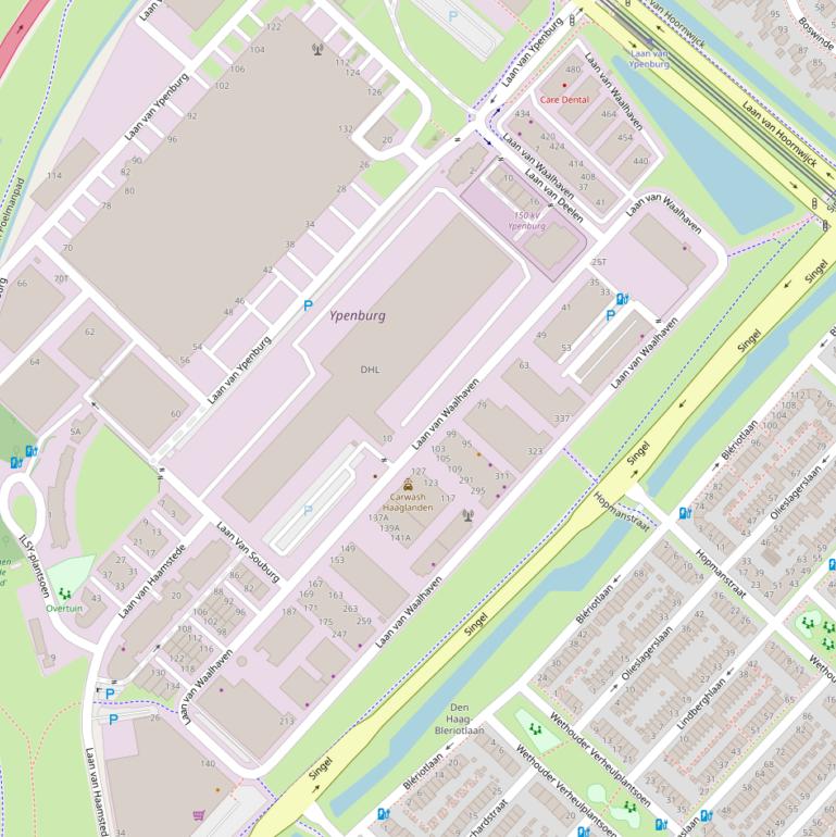 Kaart van de Laan van Waalhaven.