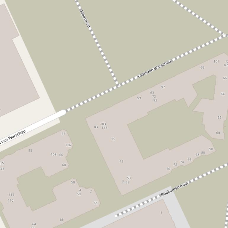 Kaart van  Laan van Warschau.