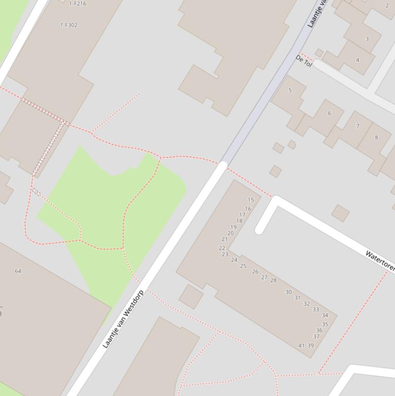 Kaart van  Laantje van Westdorp.