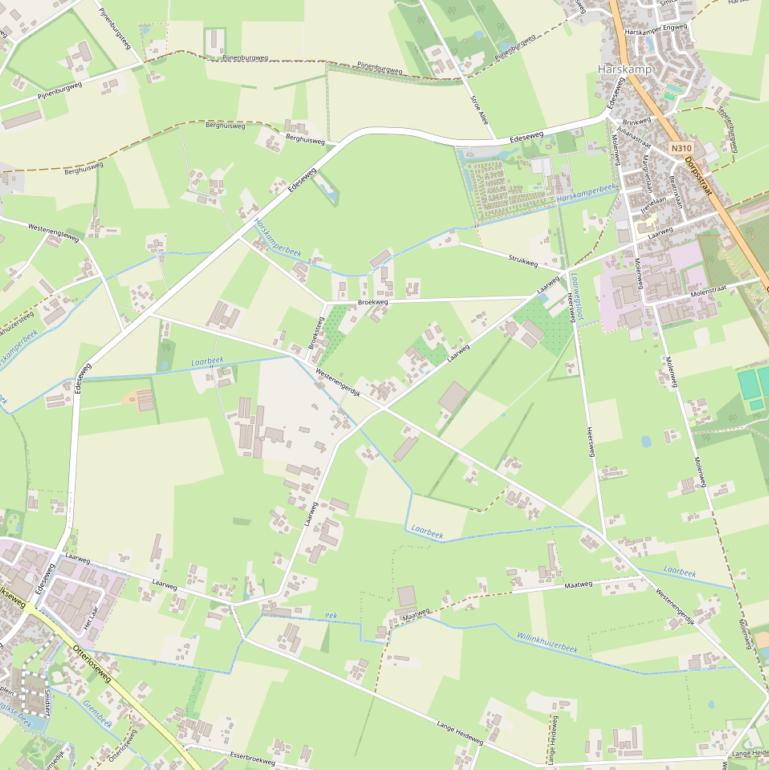 Kaart van de Laarweg.