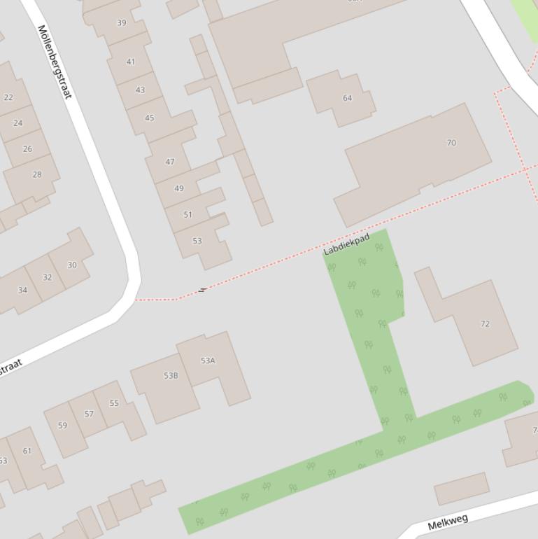 Kaart van het Labdiekpad.