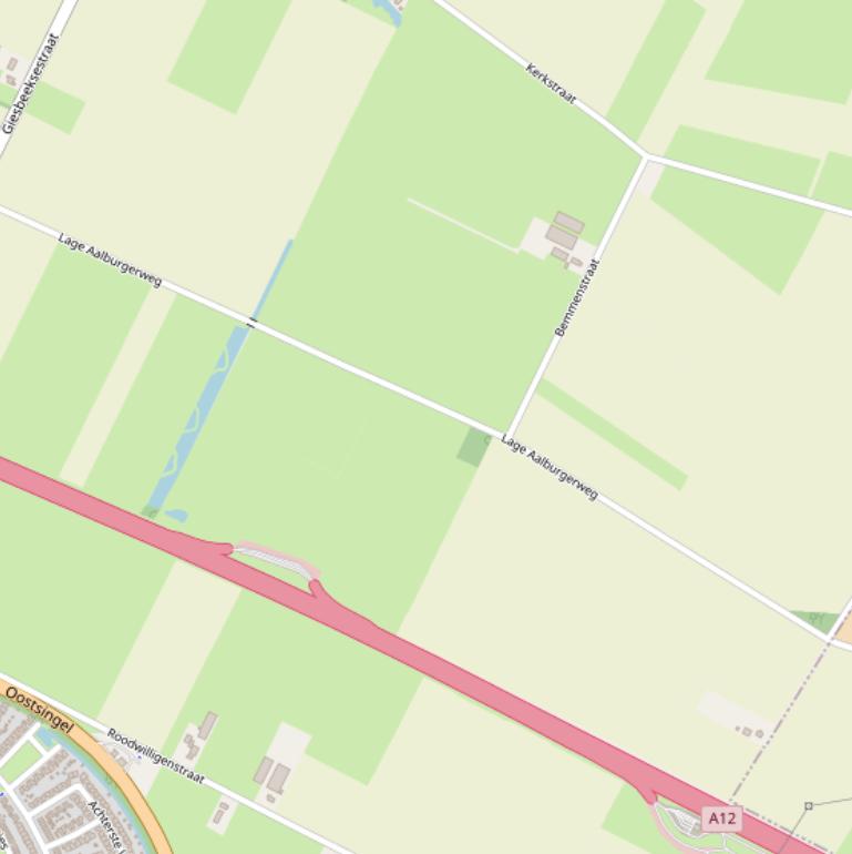 Kaart van de Lage Aalburgerweg.