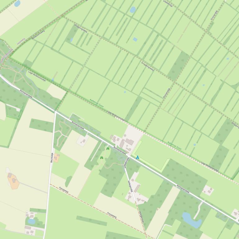 Kaart van de Lage Wolboomsdijk.