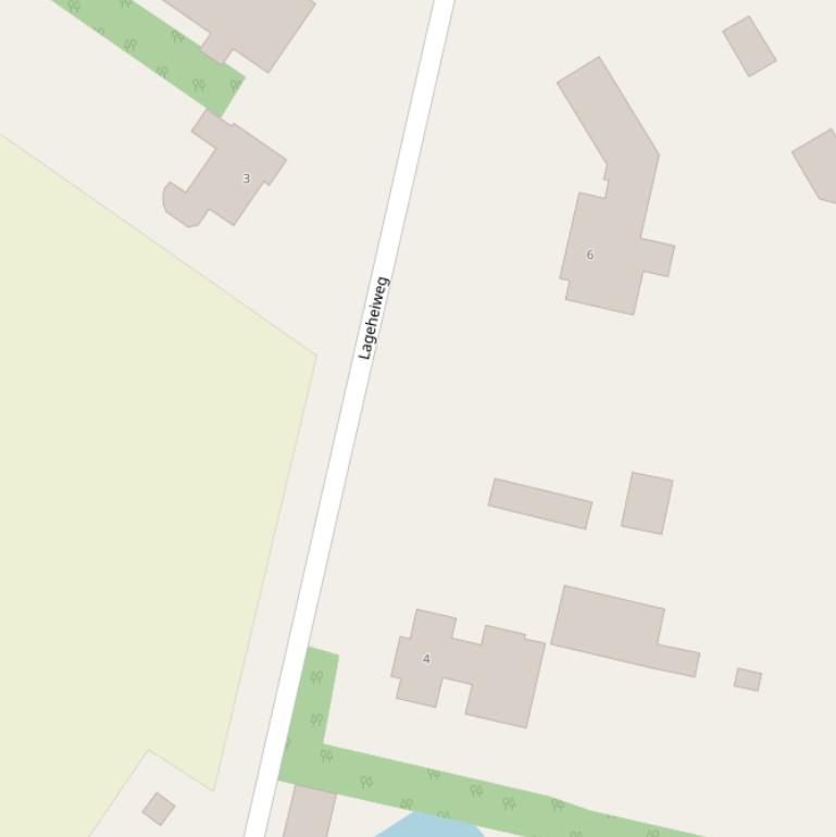 Kaart van de Lageheiweg.