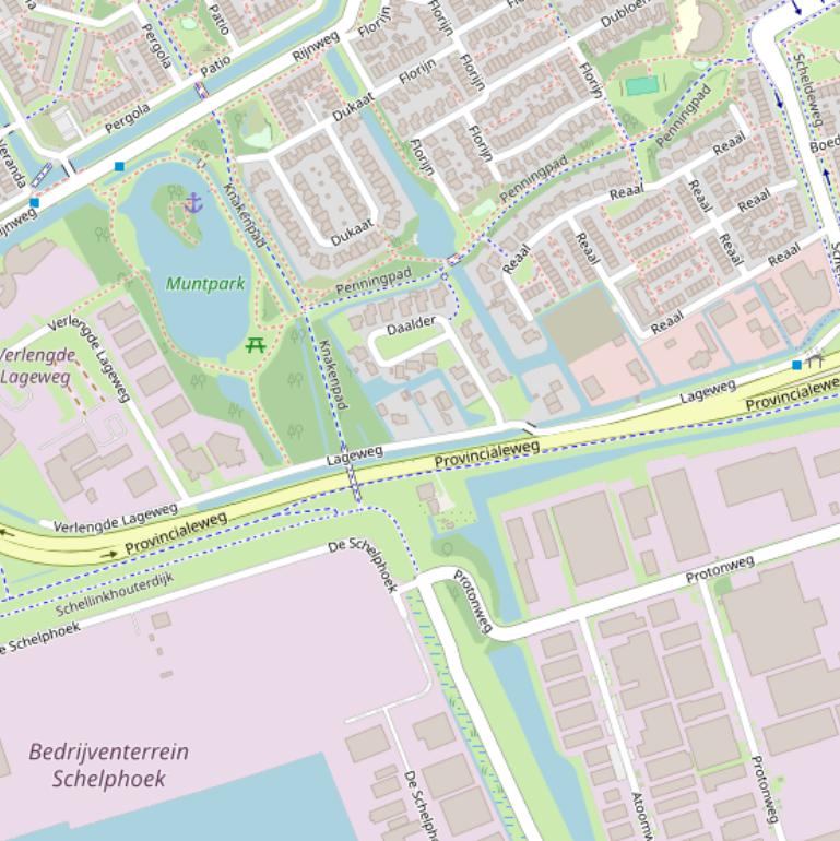 Kaart van de Lageweg.