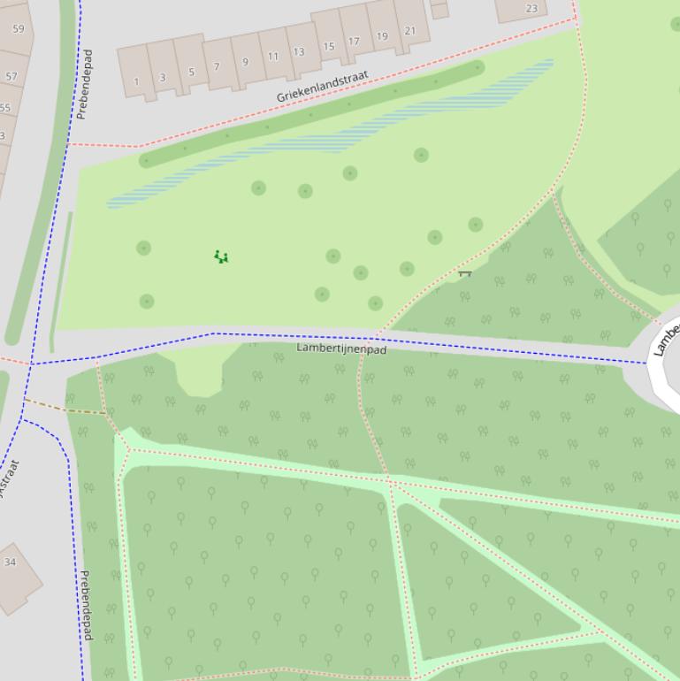 Kaart van het Lambertijnenpad.