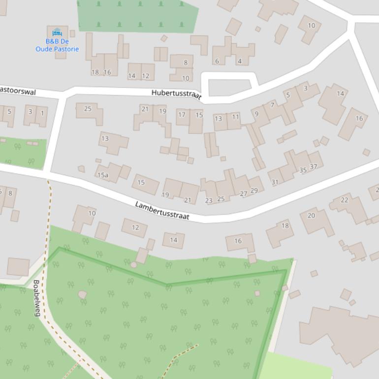 Kaart van de Lambertusstraat.