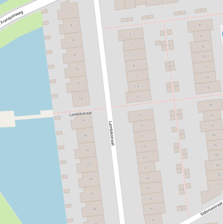 Kaart van de Lambikstraat.