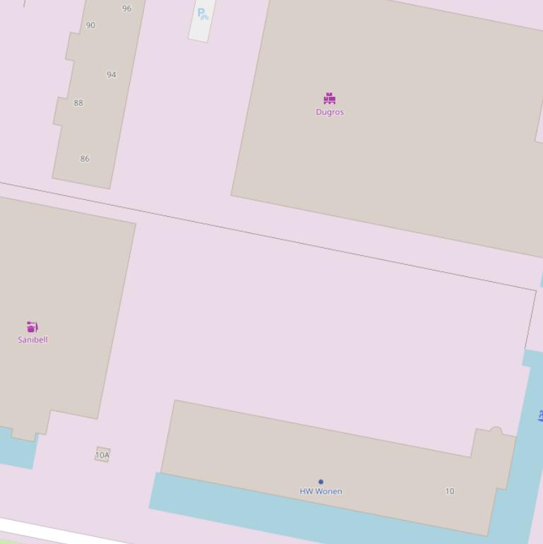 Kaart van de Lamborghinilaan.