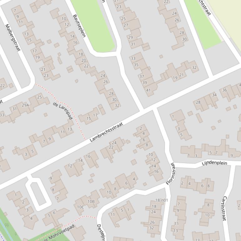 Kaart van de Lambrechtsstraat.