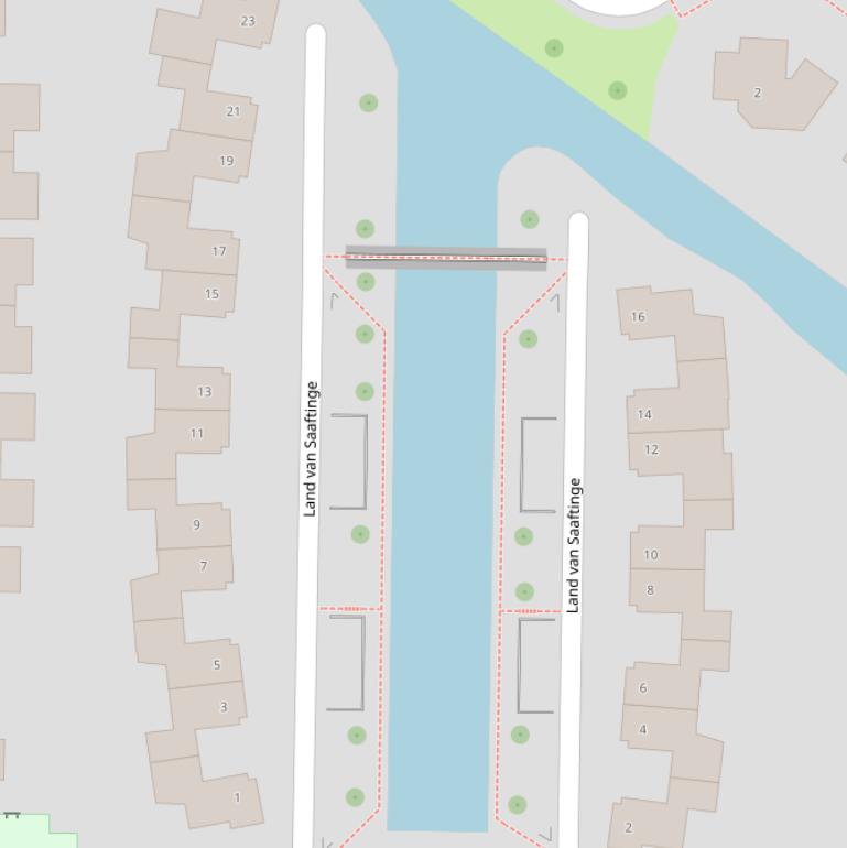 Kaart van  Land van Saaftinge.