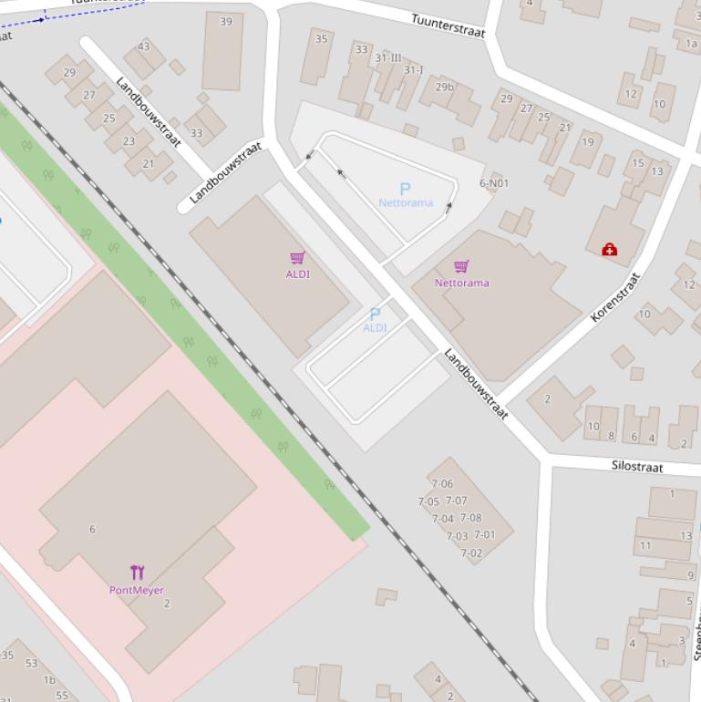 Kaart van de Landbouwstraat.