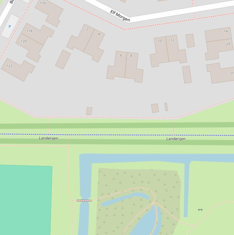 Kaart van  Landerijen.