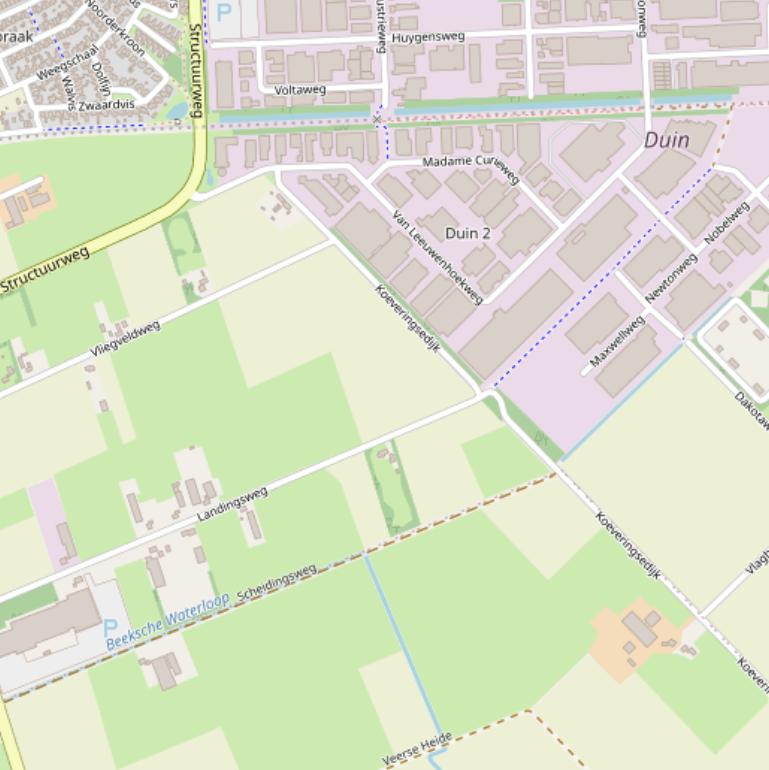 Kaart van de Landingsweg.