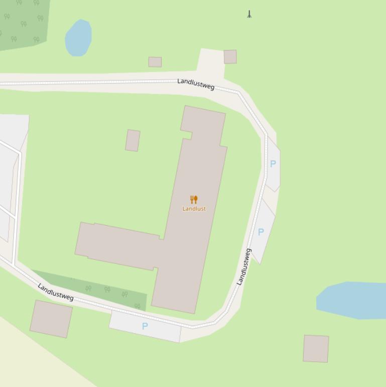 Kaart van de Landlustweg.