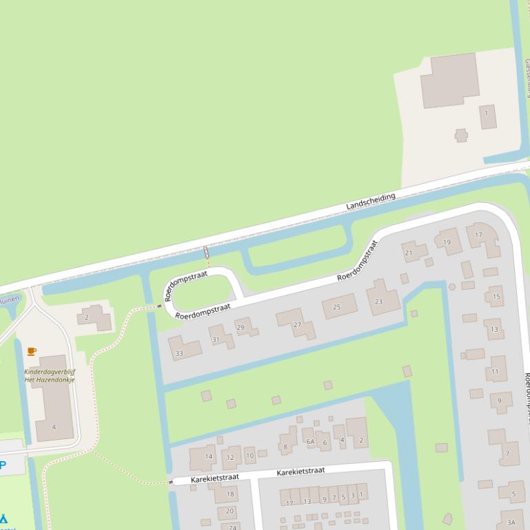 Kaart van  Landscheiding.