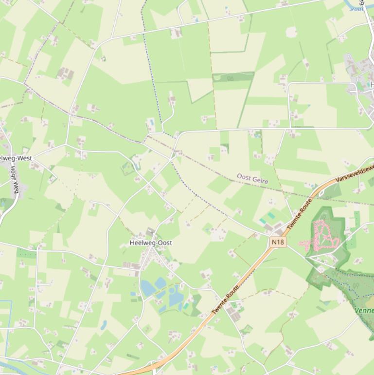 Kaart van de Landstraat.