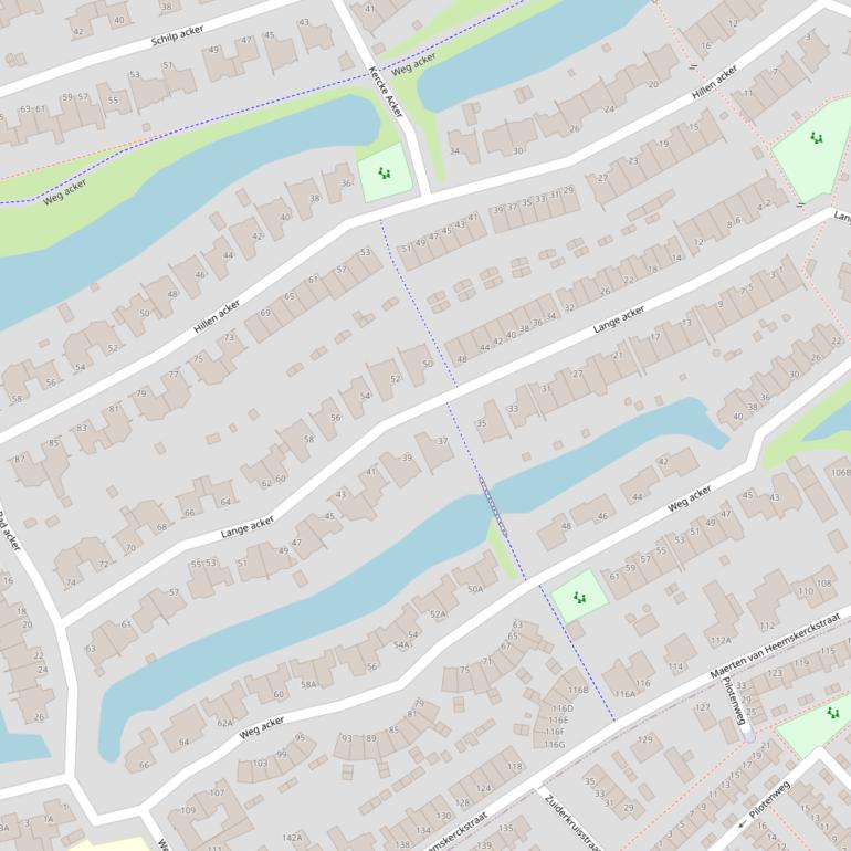 Kaart van  Lange acker.