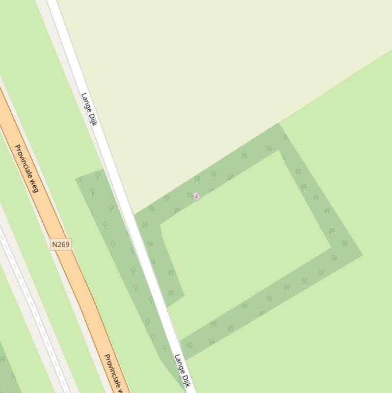 Kaart van  Lange Dijk.