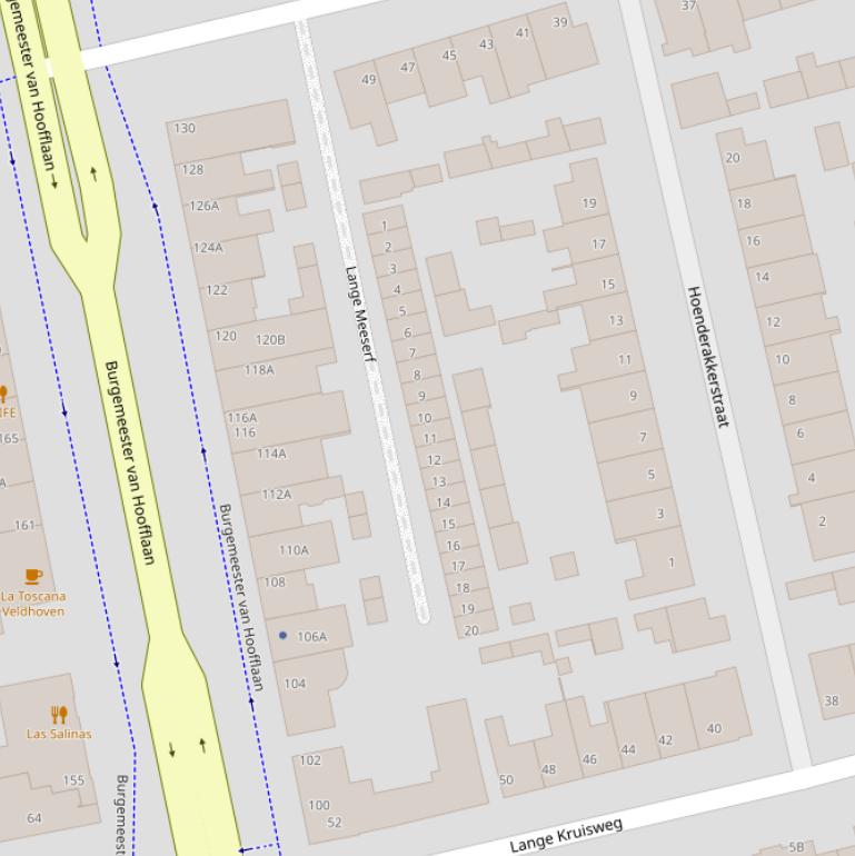 Kaart van het Lange Meeserf.