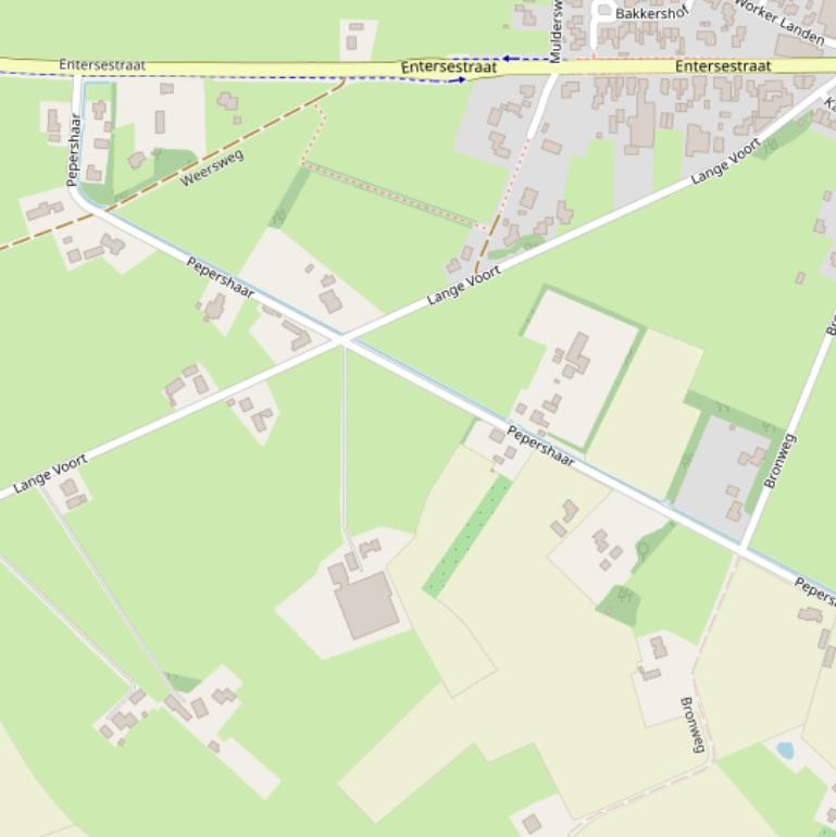 Kaart van  Lange Voort.