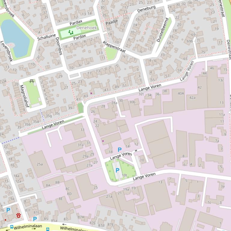 Kaart van  Lange Voren.