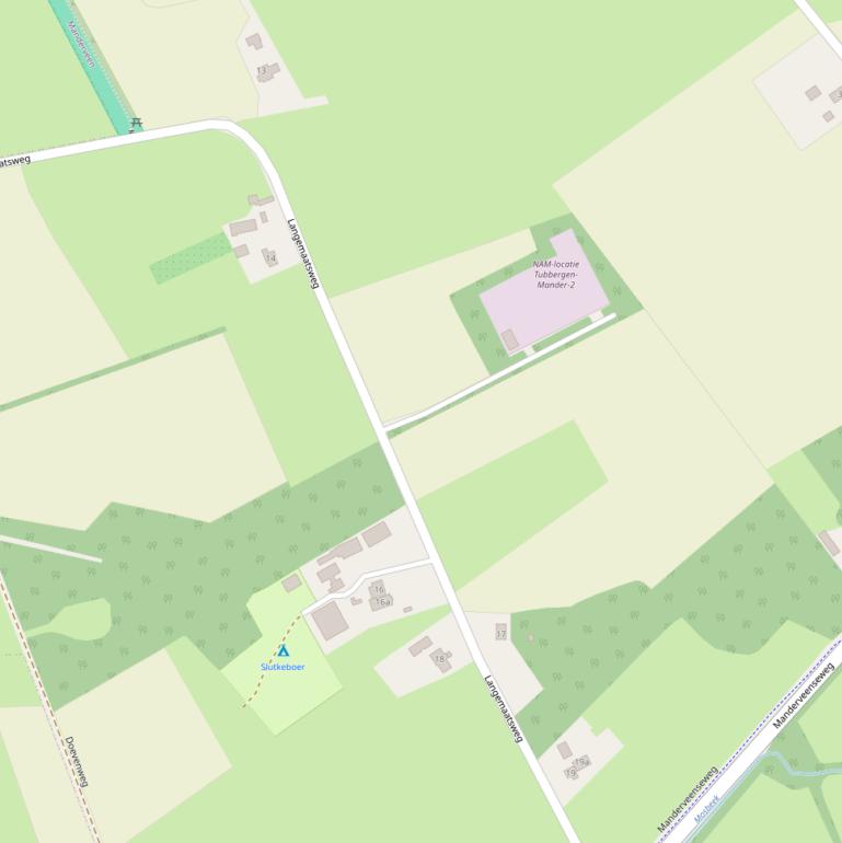 Kaart van de Langemaatsweg.