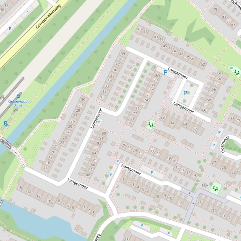 Kaart van  Langemoor.