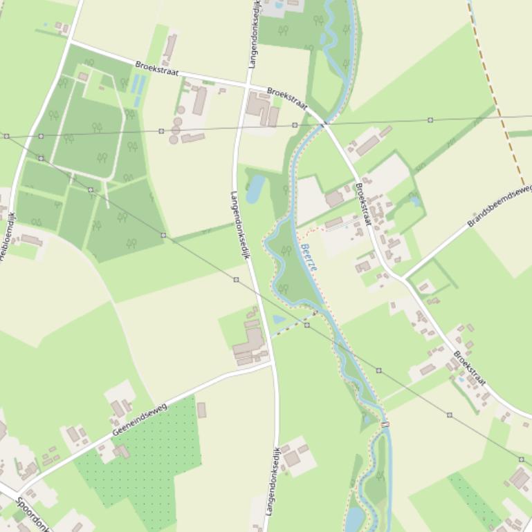 Kaart van de Langendonksedijk.