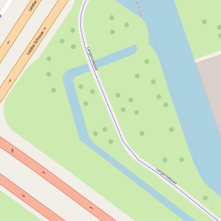 Kaart van het Langerodepad.