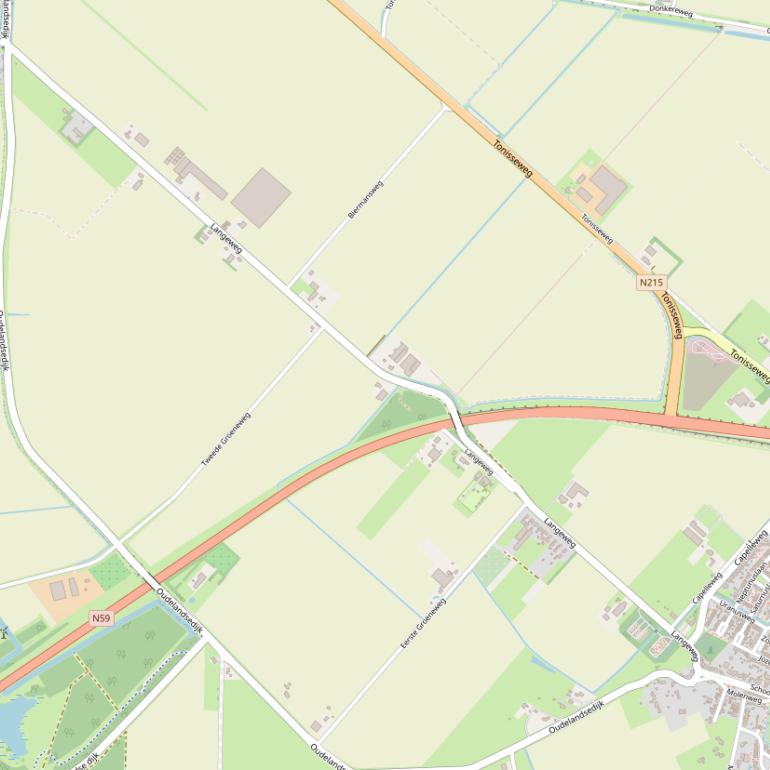 Kaart van de Langeweg.