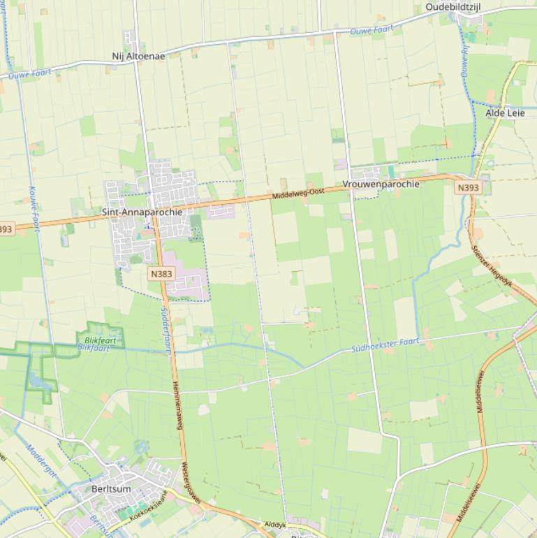 Kaart van de Langhuisterweg.