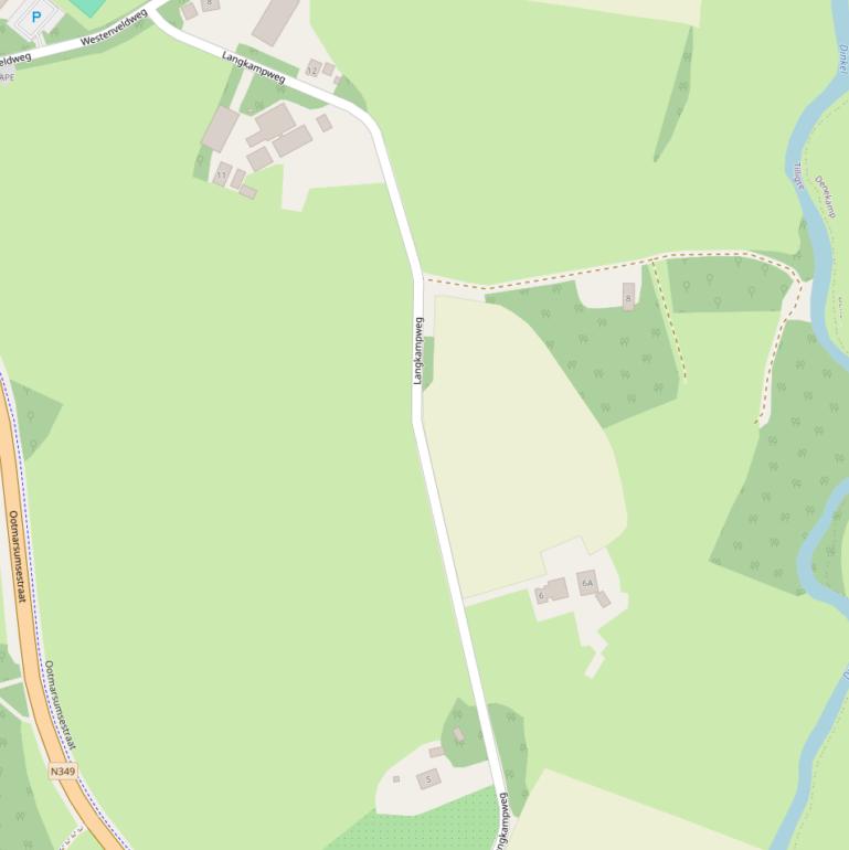 Kaart van de Langkampweg.