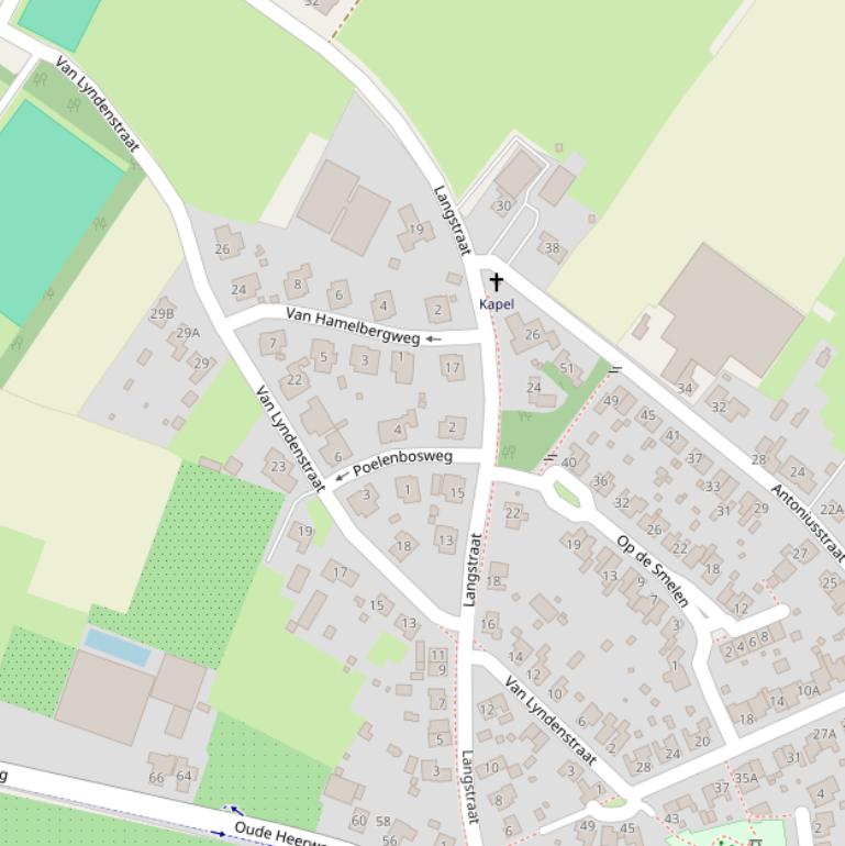 Kaart van de Langstraat.