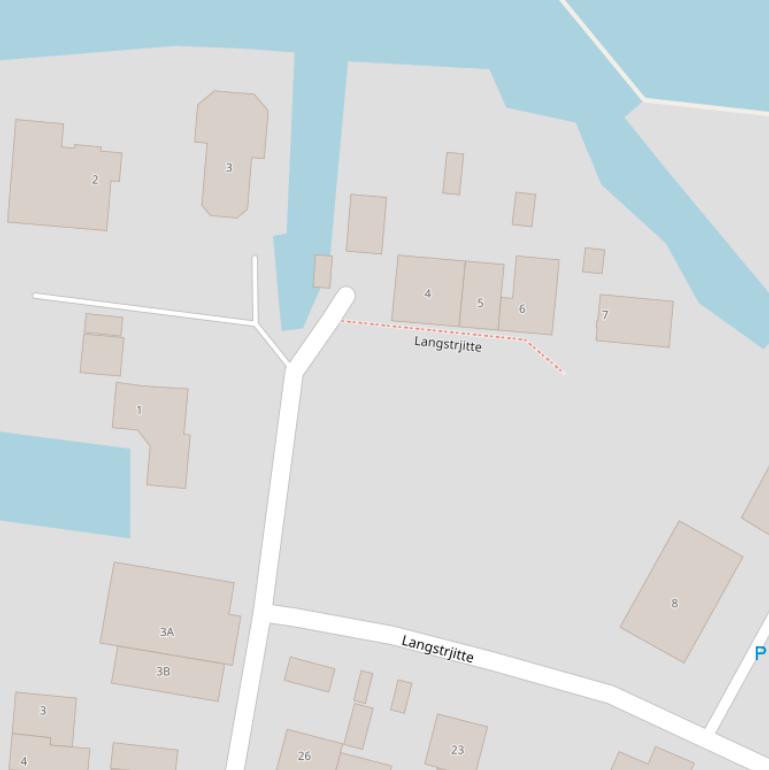 Kaart van  Langstrjitte.