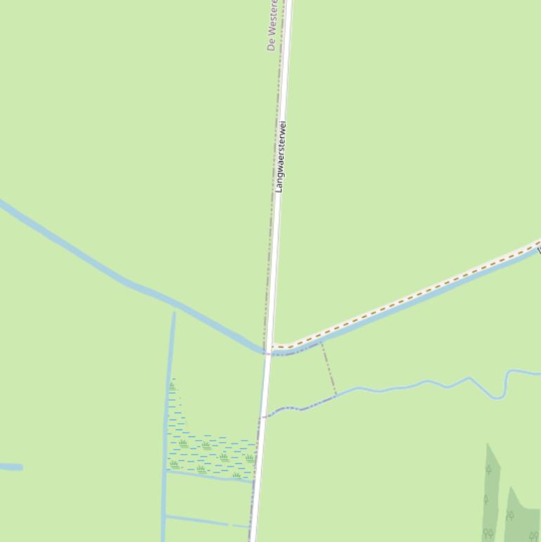 Kaart van  Langwaersterwei.