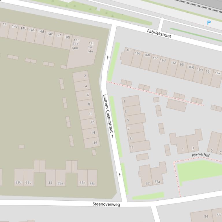 Kaart van de Laurens Costerstraat.